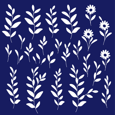 Leaf illustration objectのイラスト素材
