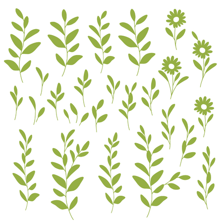 Leaf illustration objectのイラスト素材