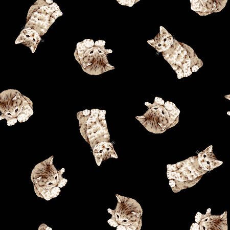 Pretty cat patternの写真素材