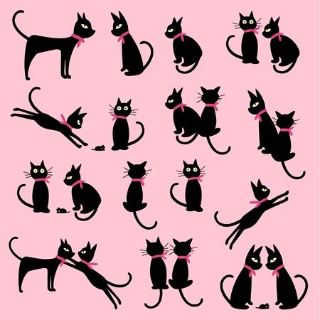 Pretty cat illustrationのイラスト素材