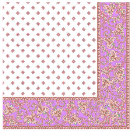 Paisley scarf ornamentのイラスト素材