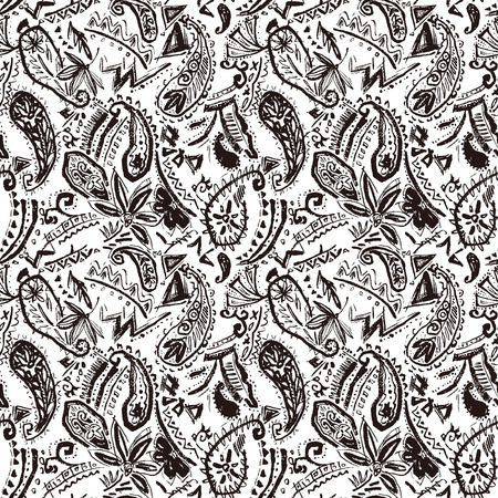 Paisley illustration patternpaisley, material, blurred, Collapsed, background, texture, vector, pattern, decorative, design, fashion, textile, ethnic, Rough, Rough, fabric, Interior, abstract, seamless, repeatedly, graphic, wallpaper, ornament,のイラスト素材