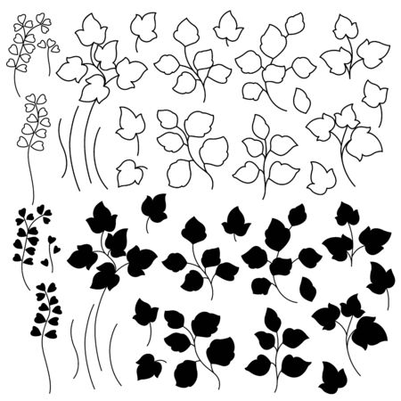 Leaf illustration objectのイラスト素材