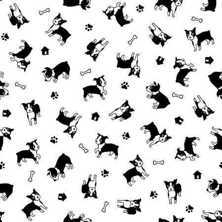 Dog illustration pattern.のイラスト素材