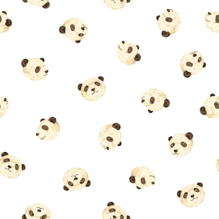 Pretty panda patternの写真素材
