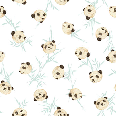 Pretty panda patternの写真素材