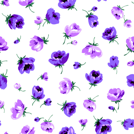 Flower illustration patternのイラスト素材