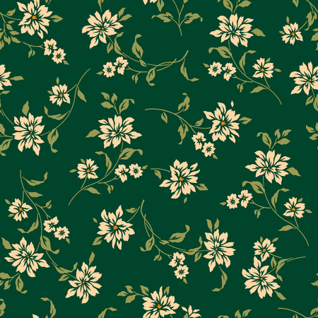 Flower illustration patternのイラスト素材