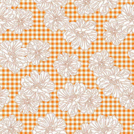 Flower illustration pattern.のイラスト素材
