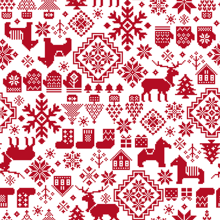 Nordic pattern illustration.のイラスト素材