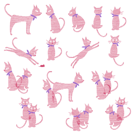 Pretty cat illustration,のイラスト素材