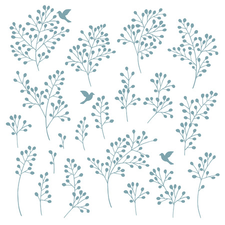 Leaf illustration object. It was simple and expressed a leafのイラスト素材