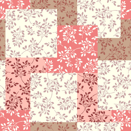 Lee patchwork pattern, It was simple and expressed a leaf, These designs continue seamlessly,のイラスト素材