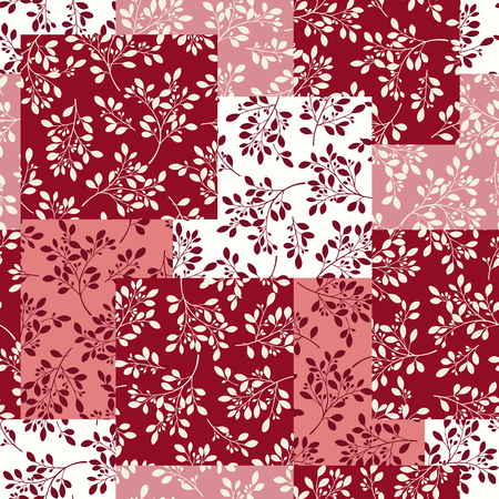 Lee patchwork pattern, It was simple and expressed a leaf, These designs continue seamlessly,のイラスト素材