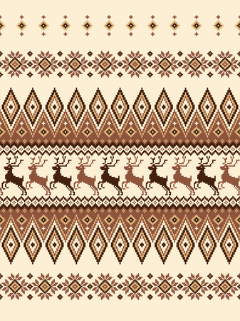 Nordic pattern illustration. I designed a traditional Nordic pattern, It is a vector work,のイラスト素材