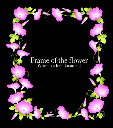 Japanese style morning glory decoration diameterのイラスト素材
