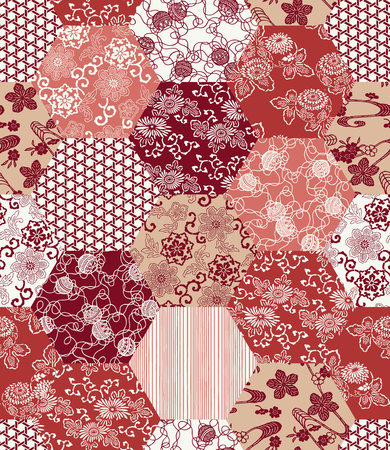 Japanese style tradition patternのイラスト素材