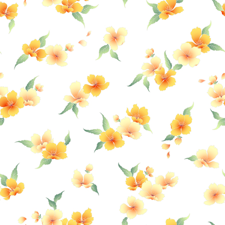 Japanese style cherry blossom pattern,のイラスト素材