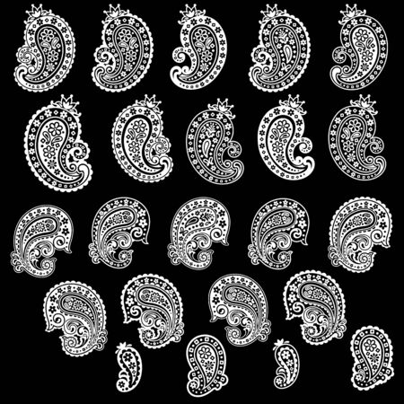 Vector beautiful paisley single material,のイラスト素材