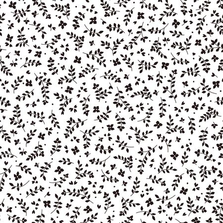 Seamless pattern of beautiful flowers and plants,のイラスト素材
