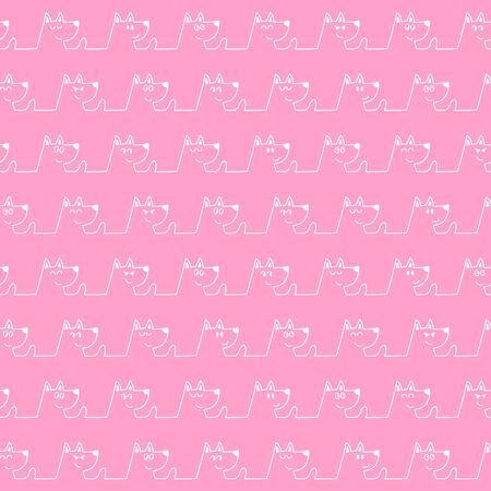 Funny and cute dog seamless pattern,のイラスト素材