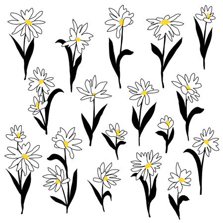 Flower vector illustration material abstract beautifullyのイラスト素材