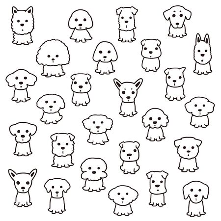 Illustration material of a pretty dogのイラスト素材