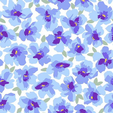 Seamless pattern material of an abstract flower,のイラスト素材