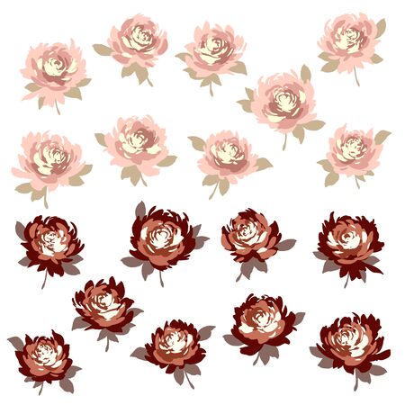 Flower vector material abstract beautifully, I designed a flower abstractly, I worked in vectors,のイラスト素材