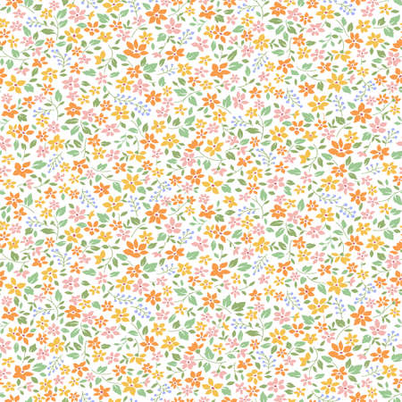 Seamless and liberty style cute floral pattern,のイラスト素材