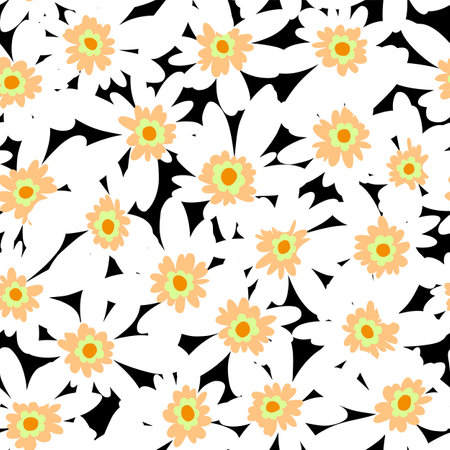 Seamless and impressive cute floral pattern,のイラスト素材