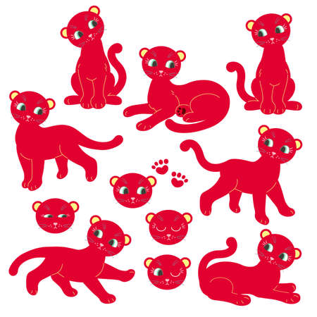 I simply drew a beautiful and cute leopard,のイラスト素材