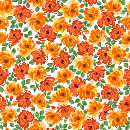 Seamless and impressive cute floral pattern,のイラスト素材