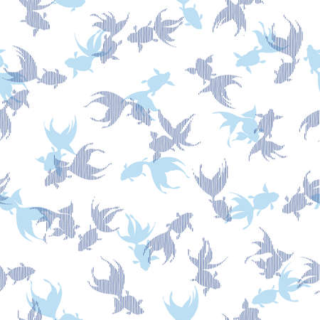 Japanese style and elegant goldfish pattern,のイラスト素材