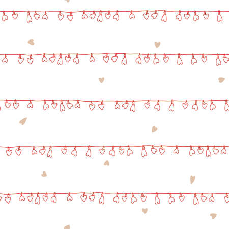 I made an interesting and fun pattern using the shape of a heart,のイラスト素材