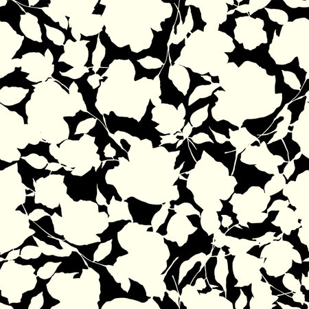 Seamless and abstract leaf illustration pattern,のイラスト素材