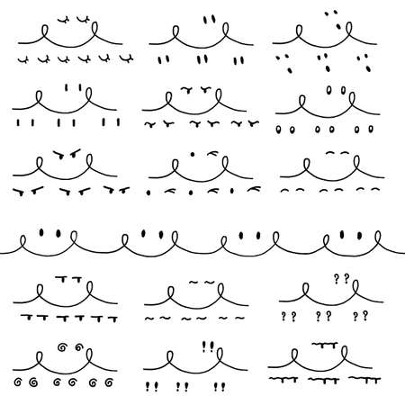 A simple and unique line art book that can be used for patterns,のイラスト素材