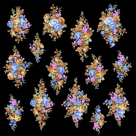 Beautiful rose illustration material collection,のイラスト素材