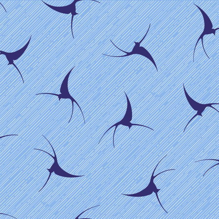 Japanese style swallow seamless pattern,Half step repeat Up and down is vertical movement and horizontal is half shift repeat,,のイラスト素材