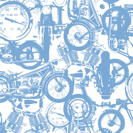 Machine handles such as motorcycles and engines,のイラスト素材