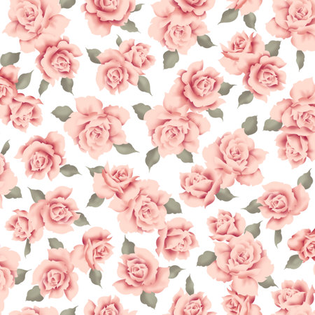 Beautiful rose pattern perfect for textile design,の写真素材