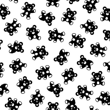Cute bear pattern perfect for textiles,のイラスト素材