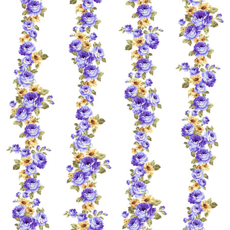 Beautiful rose pattern perfect for textile design,のイラスト素材