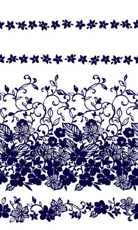 Beautiful floral pattern perfect for textile design,のイラスト素材