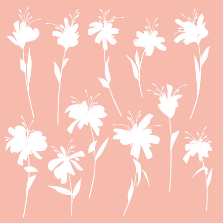 Abstract flower material ideal for textile design,のイラスト素材