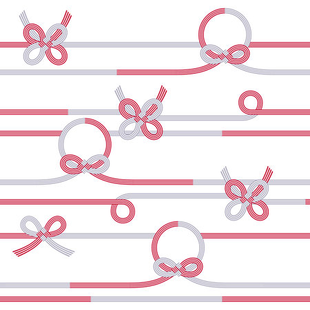 Mizuhiki, a symbol of Japanese celebratory events,のイラスト素材