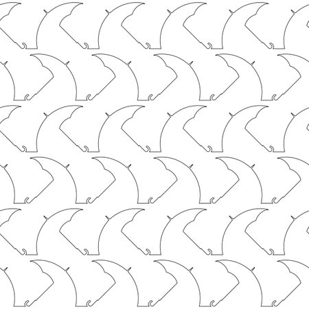 Simple and modern line umbrella monogram,のイラスト素材