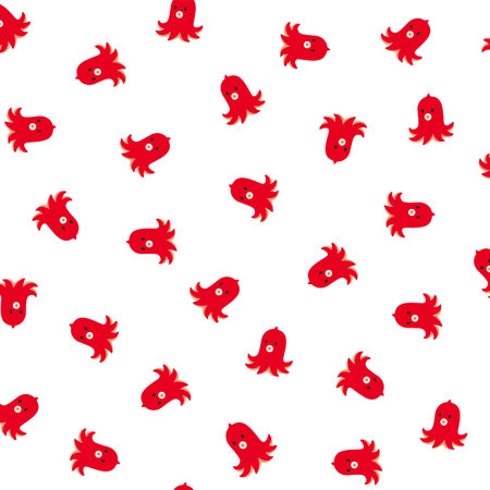Cute and unique Japanese wiener pattern,のイラスト素材