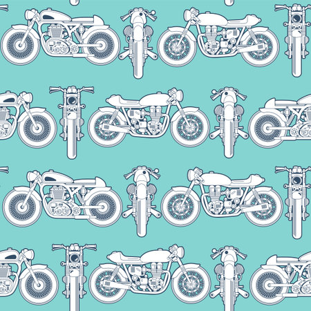 A pattern consisting of a simple motorcycle,,のイラスト素材