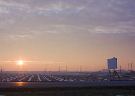 Advertising sunsetの写真素材